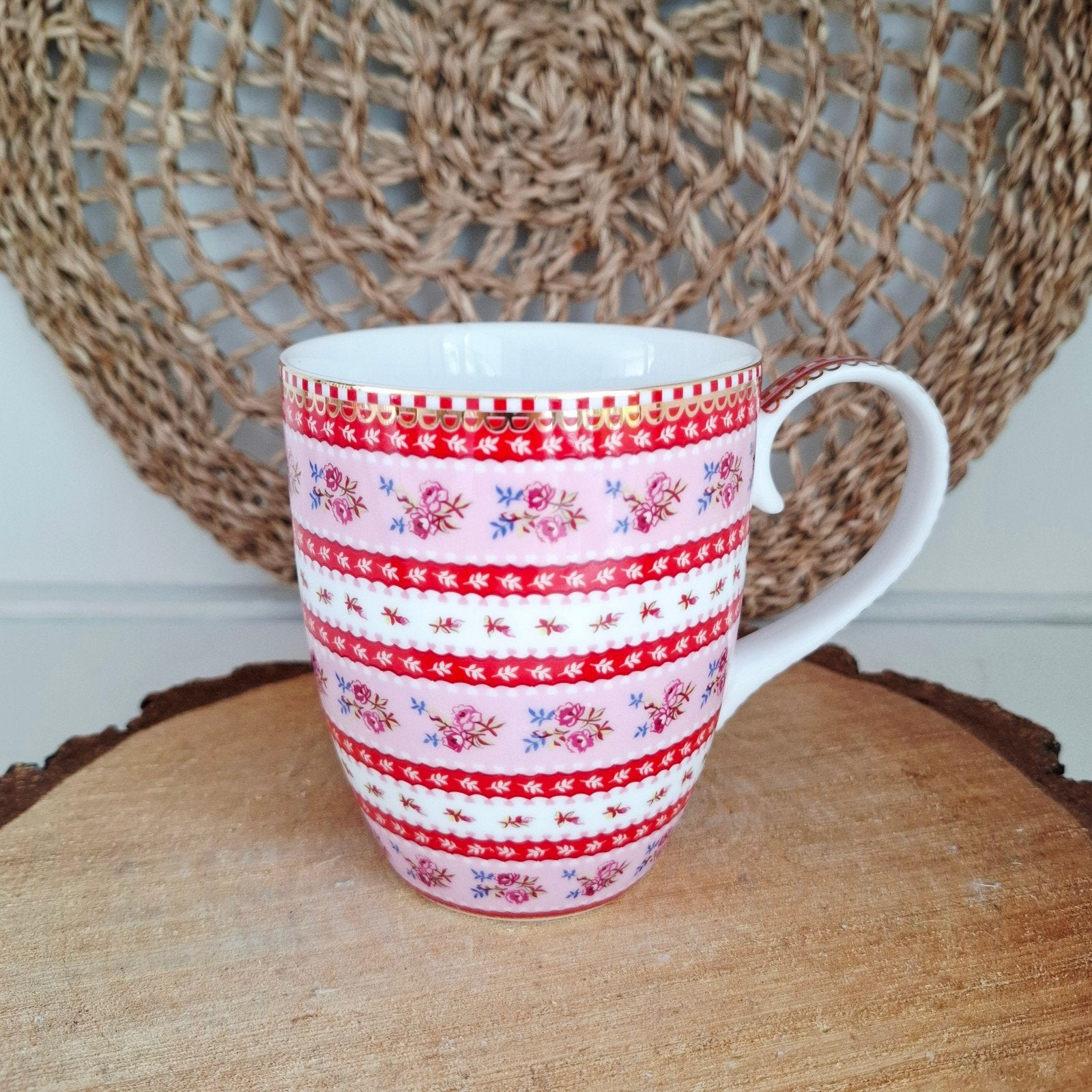 Pip Studio 'Floral Ribbon Rose', grote mok, Huis en Inrichting, Keuken | Servies, Onbekend, Ophalen of Verzenden, Zo goed als nieuw