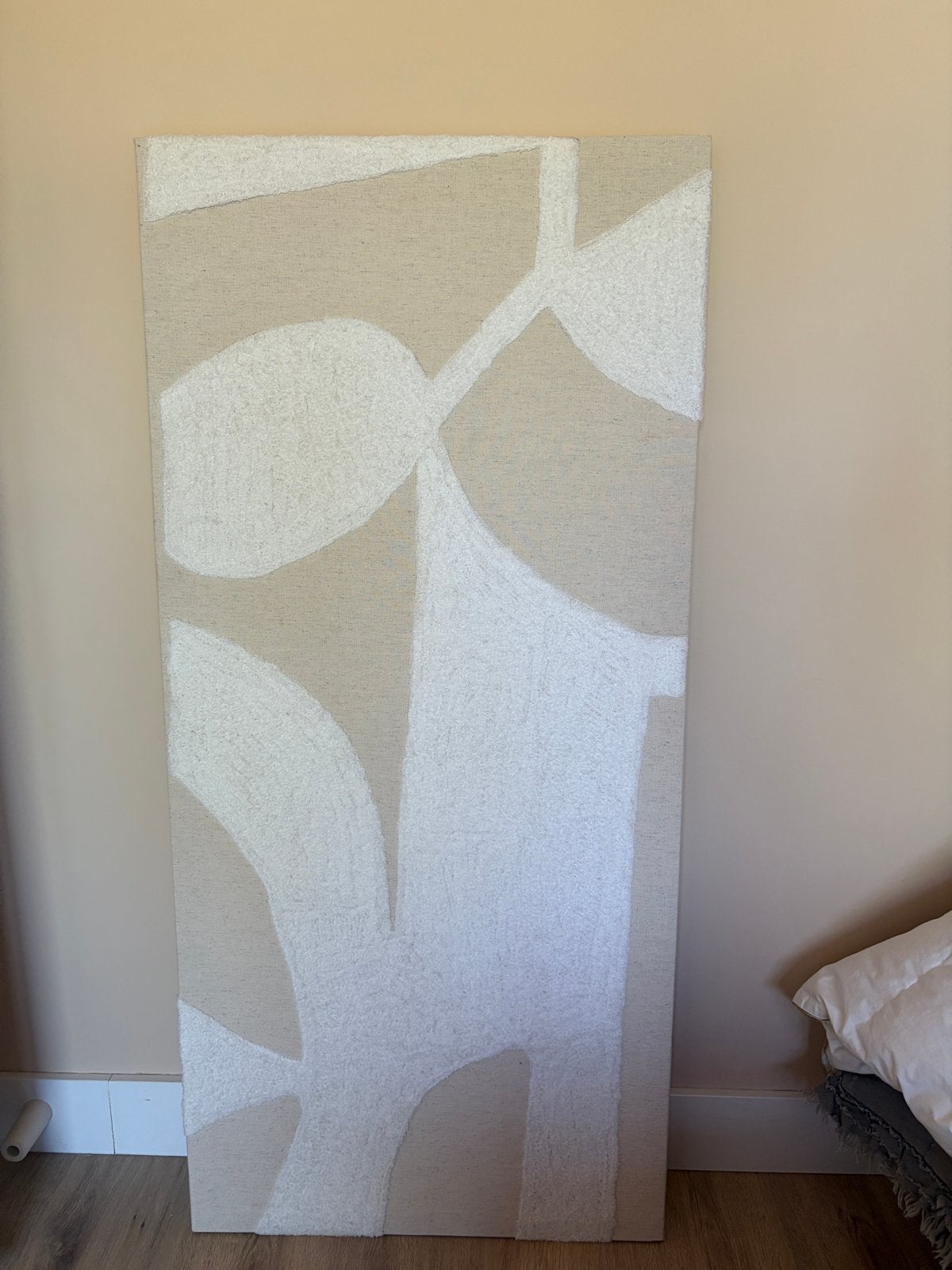 Karwei wanddecoratie stof beige Japandi, Zo goed als nieuw, Minimalistisch, Ophalen, Beige