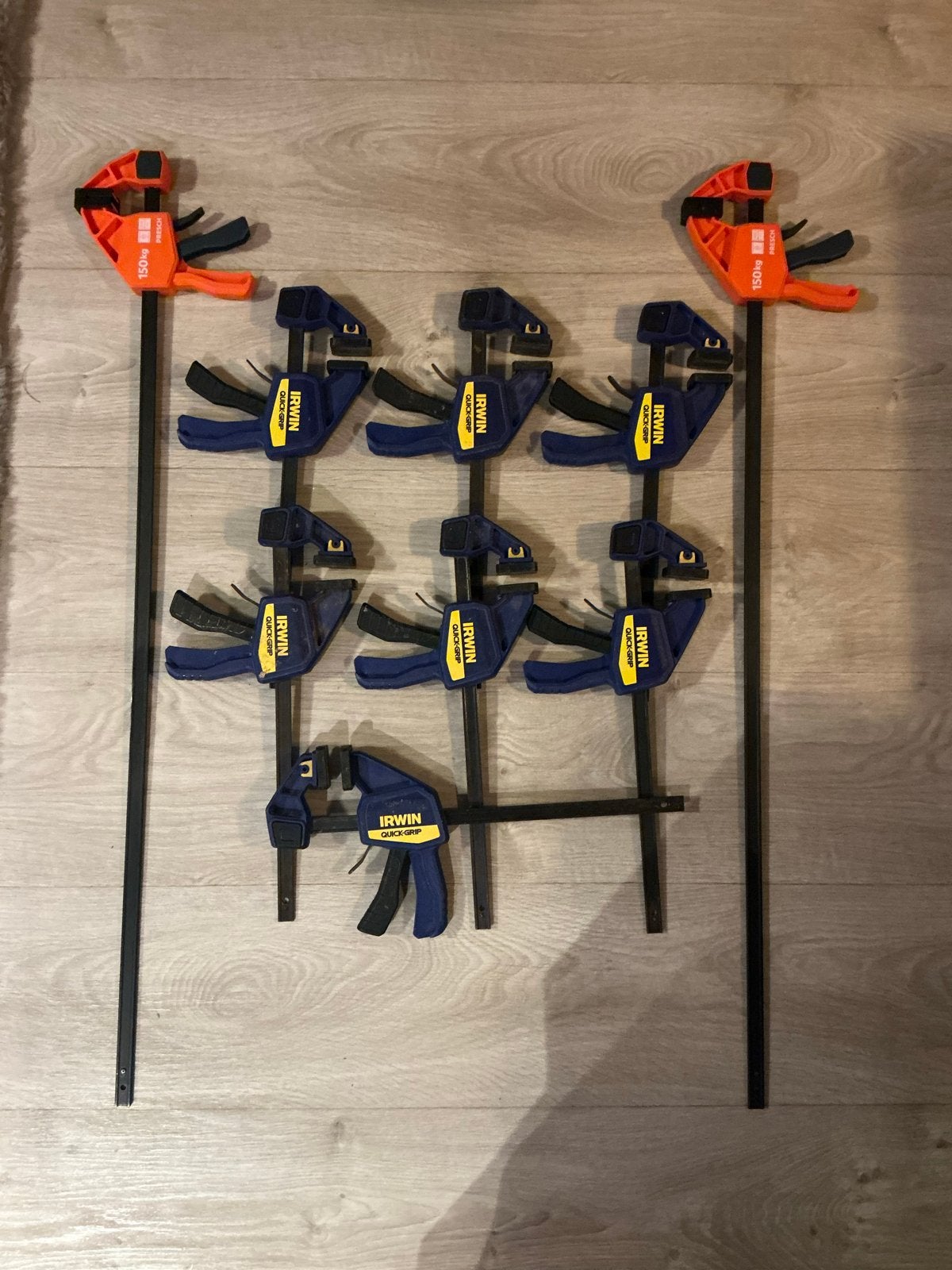 IRWIN Quick-Grip Klemmen - Set van 9 stuks, Ophalen of Verzenden, Gebruikt, Klem, Overige merken