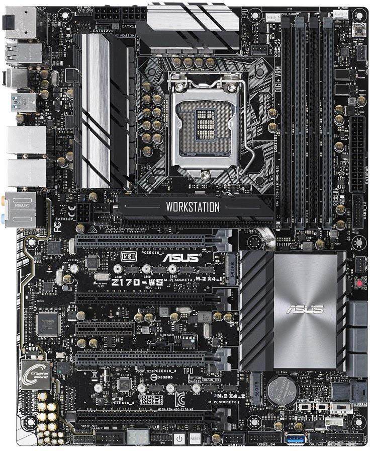 ASUS Z170-WS Moederbord, Computers en Software, LGA 1151, DDR4, Ophalen of Verzenden, Zo goed als nieuw