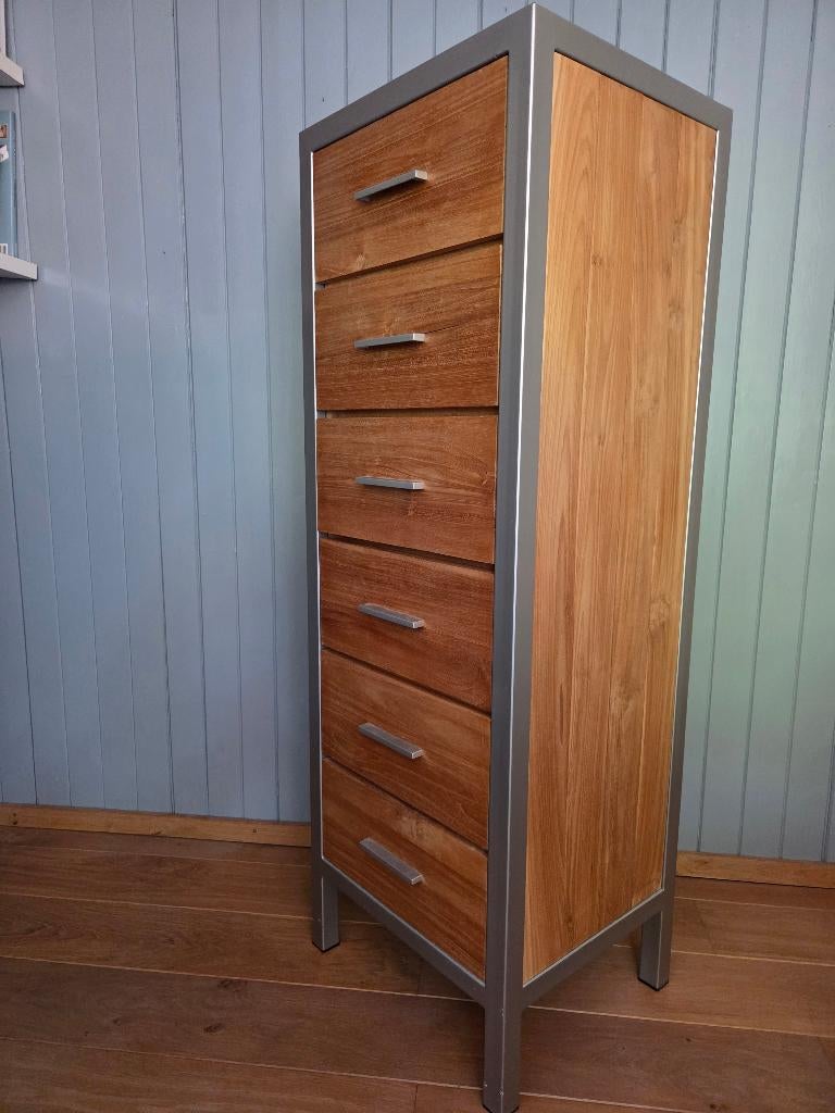 Teakhouten ladekast, Huis en Inrichting, Ophalen, Zo goed als nieuw