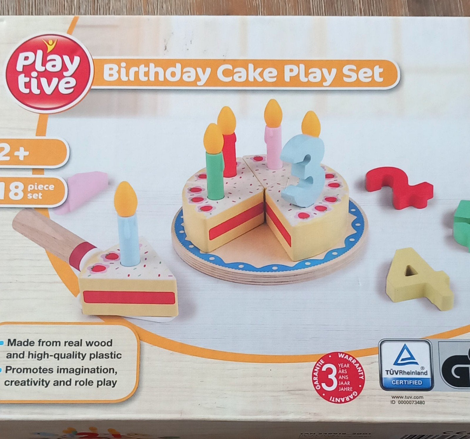 Playtive Houten Verjaardagstaart Speelset - 18-delig, Kinderen en Baby's, Speelgoed | Houten speelgoed, Ophalen of Verzenden