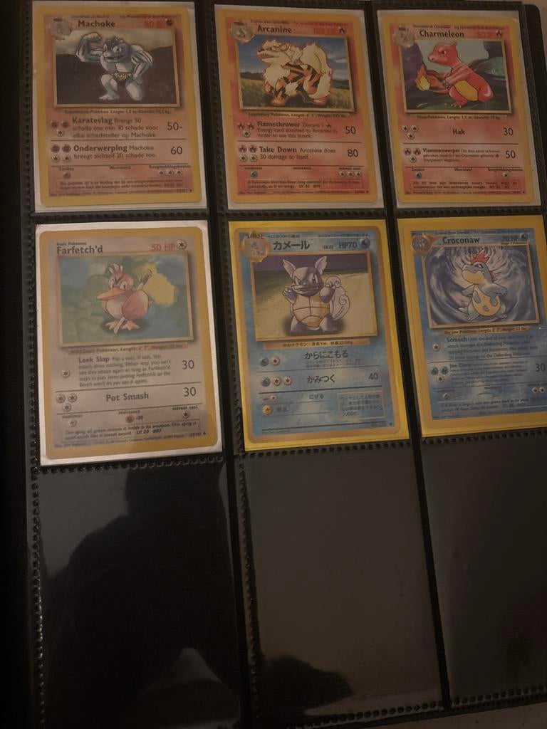 Pokémon Kaarten Collectie: Machoke, Arcanine, Charmeleon, Fa, Ophalen of Verzenden, Gebruikt, Meerdere kaarten