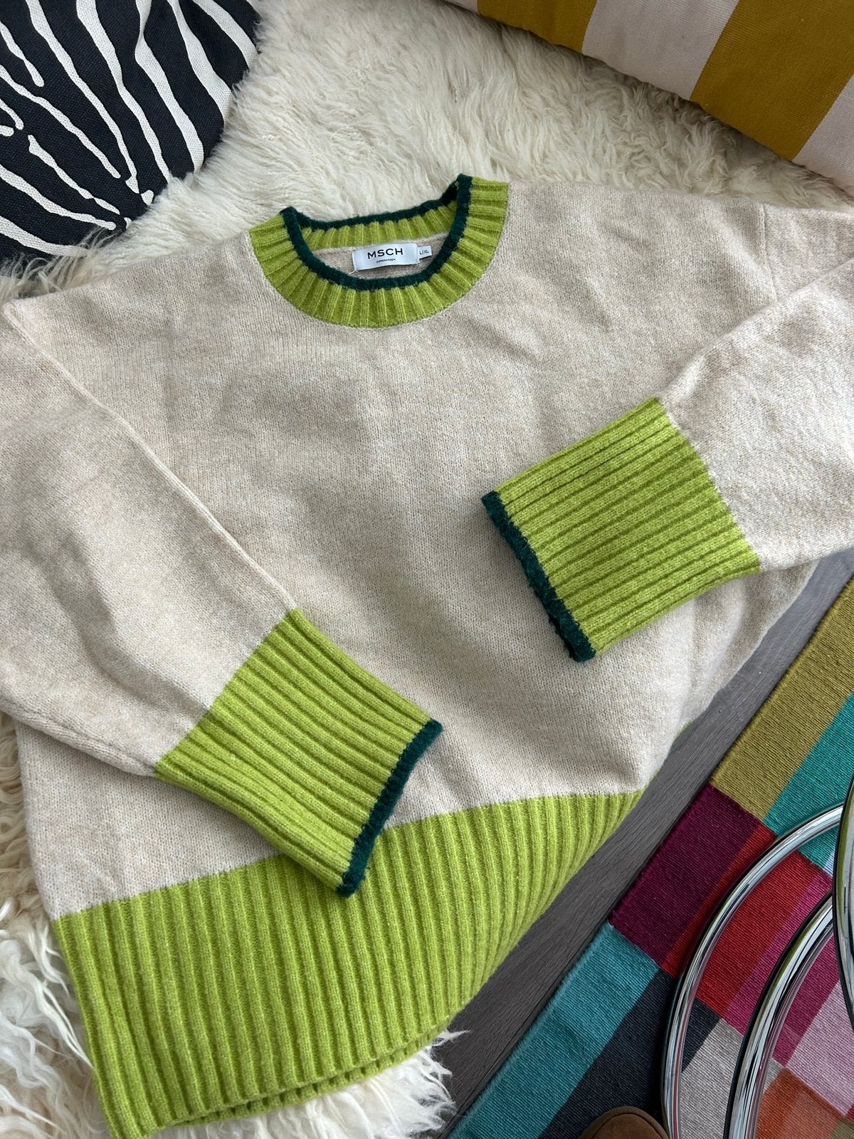 MSCH Copenhagen Peggy Pullover - Zo goed als nieuw, Ophalen of Verzenden, Zo goed als nieuw, Maat 46/48 (XL) of groter, Beige