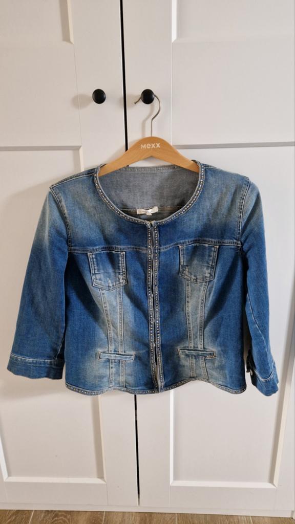 Jeans Kocca jasje XL, Ophalen of Verzenden, Zo goed als nieuw, Maat 42/44 (L), Blauw