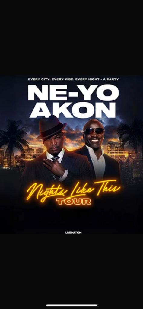 2 Tickets Ne-Yo & Akon 26 Mei 2026, Twee personen, Mei