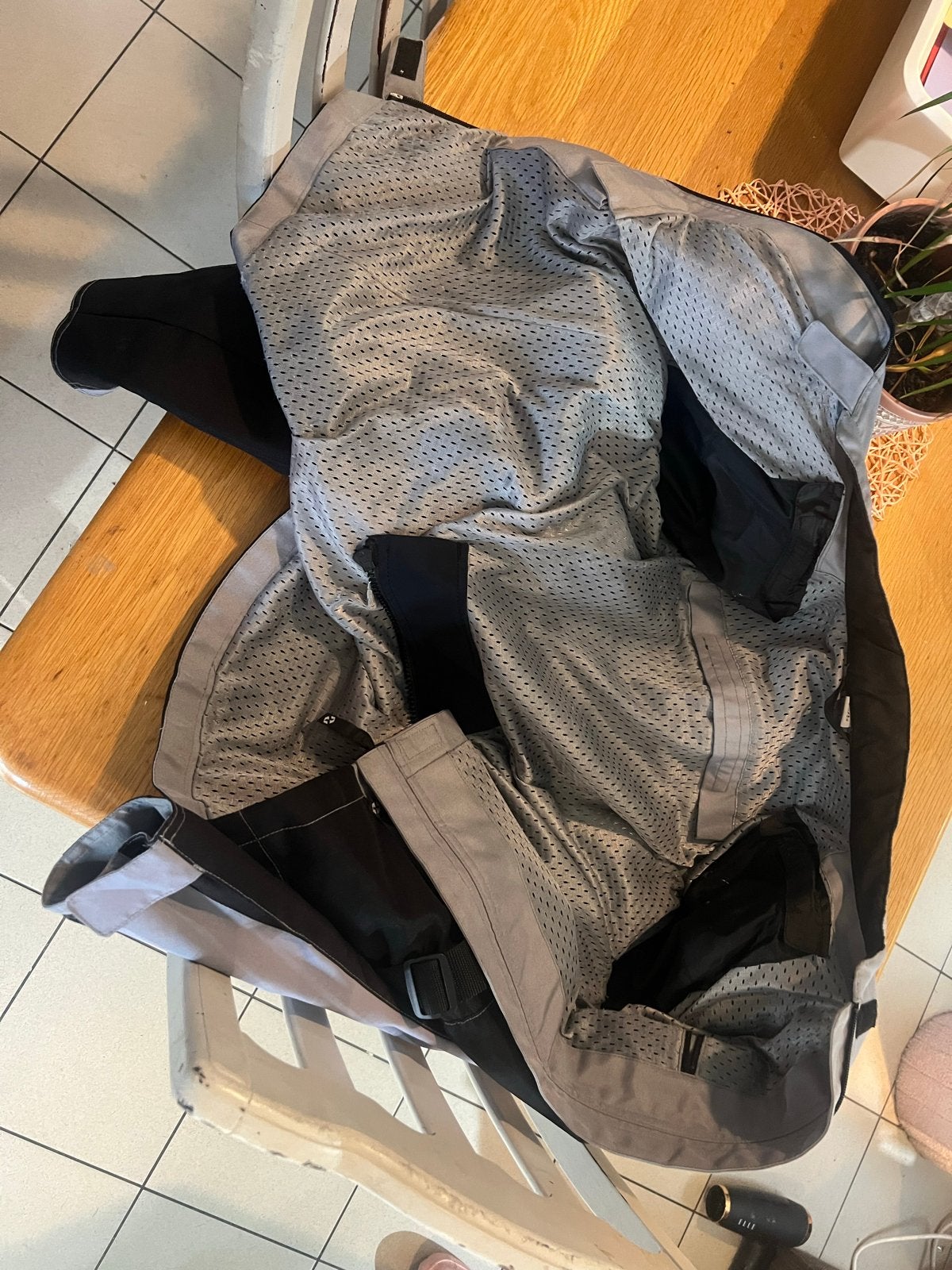 DXR textiel motorjas - grijs/zwart, Motoren, Ophalen of Verzenden, Tweedehands, Heren, Jas | textiel