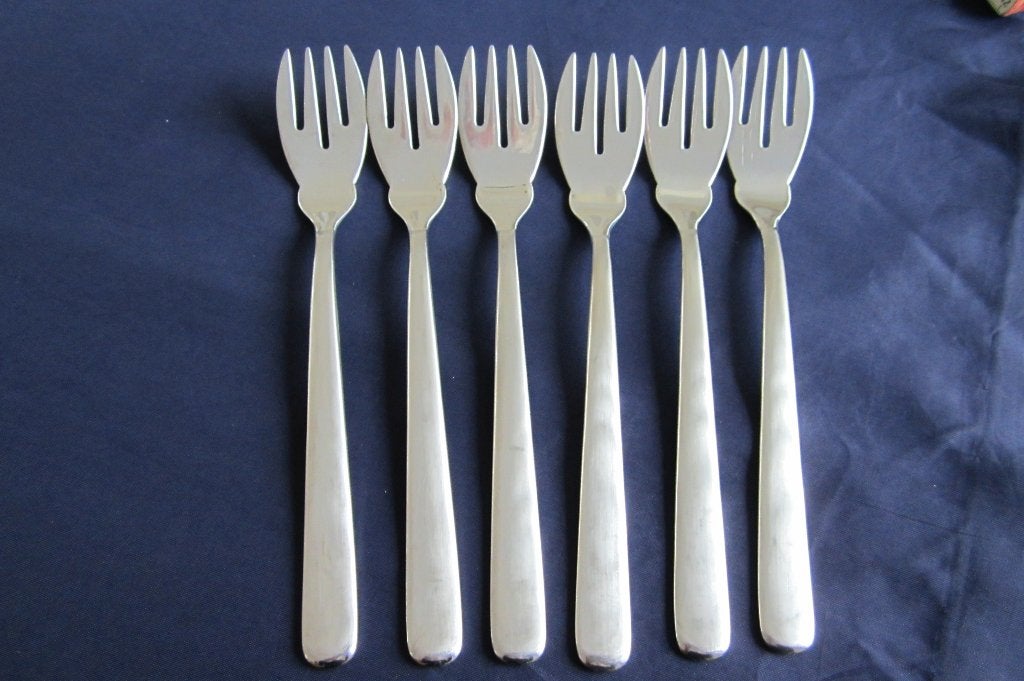 6 visvorken 17,5 cm luxe Gero Zilmeta 18/10 luxe edelstaal., Huis en Inrichting, Keuken | Bestek, Gero, Los bestek, Ophalen of Verzenden