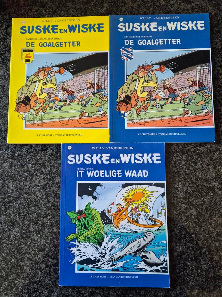 Suske en Wiske De goalgetter/It woelige waad(Friese edities), Boeken, Stripboeken, Meerdere stripboeken, Ophalen of Verzenden