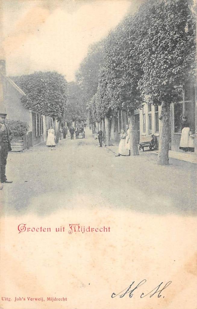 Mijdrecht Groeten uit Mijdrecht Utrecht Ronde Venen, Ophalen of Verzenden, Voor 1920, Gelopen, Utrecht