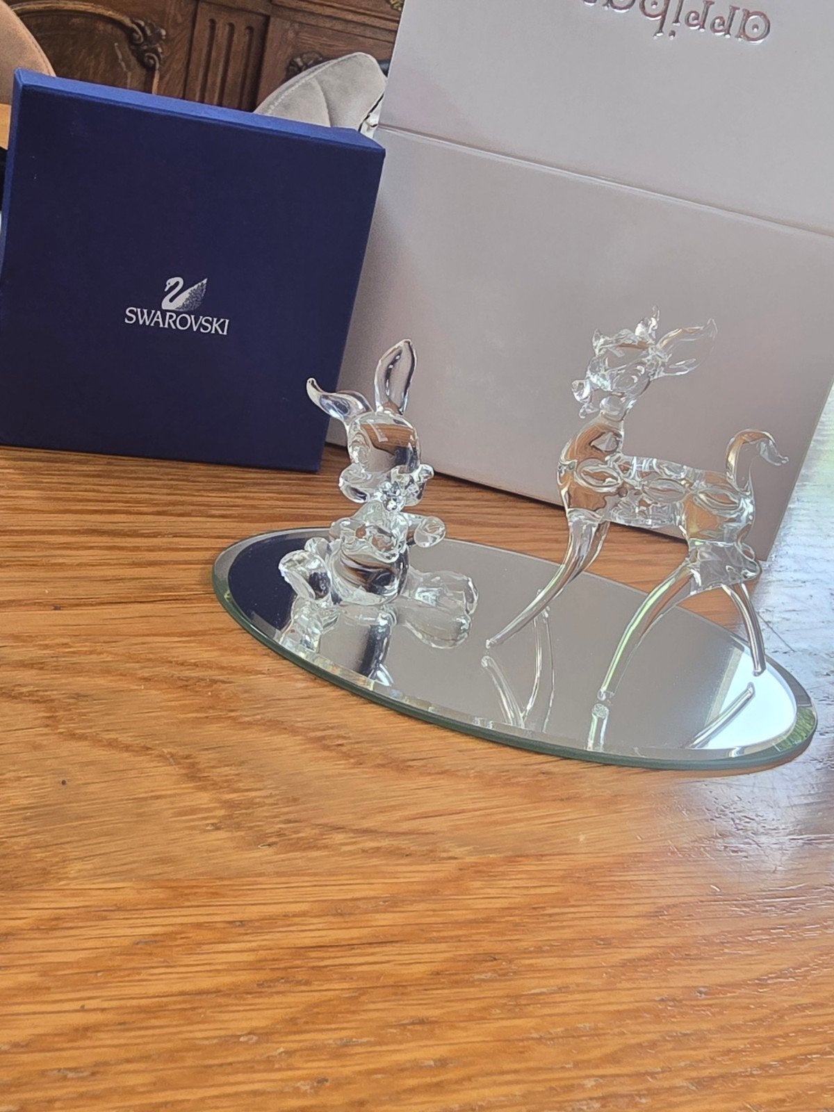 Swarovski Disney Bambi en Stampertje beeldjes, Ophalen of Verzenden, Bambi of Dumbo, Zo goed als nieuw, Beeldje of Figuurtje
