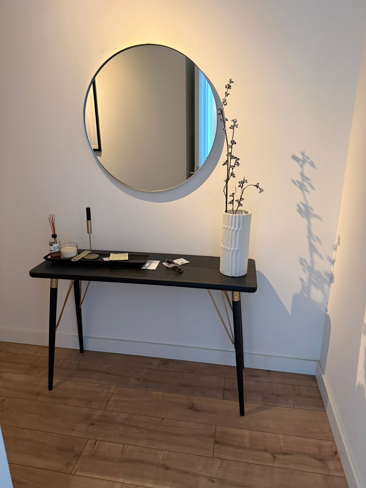Sidetable incl Spiegel ZGAN, Huis en Inrichting, Ophalen, 100 tot 150 cm, Zo goed als nieuw, Overige houtsoorten