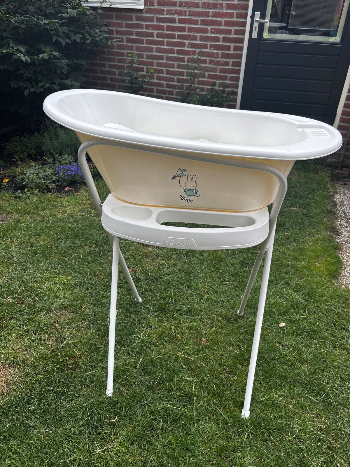 Bébé-jou Babybadje met standaard en zitje, Kinderen en Baby's, Ophalen, Gebruikt, Badje, Bébé-jou