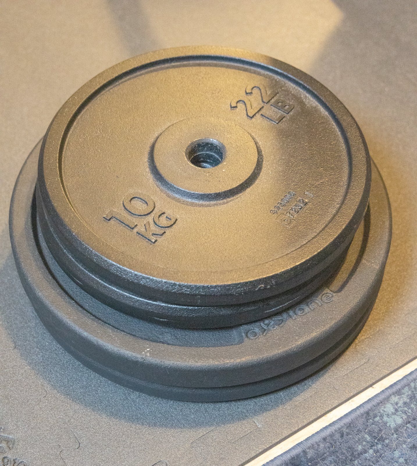 Gietijzeren halterschijven, 2x20 kg & 2x10kg (28 mm), Ophalen, Zo goed als nieuw, Halterschijven