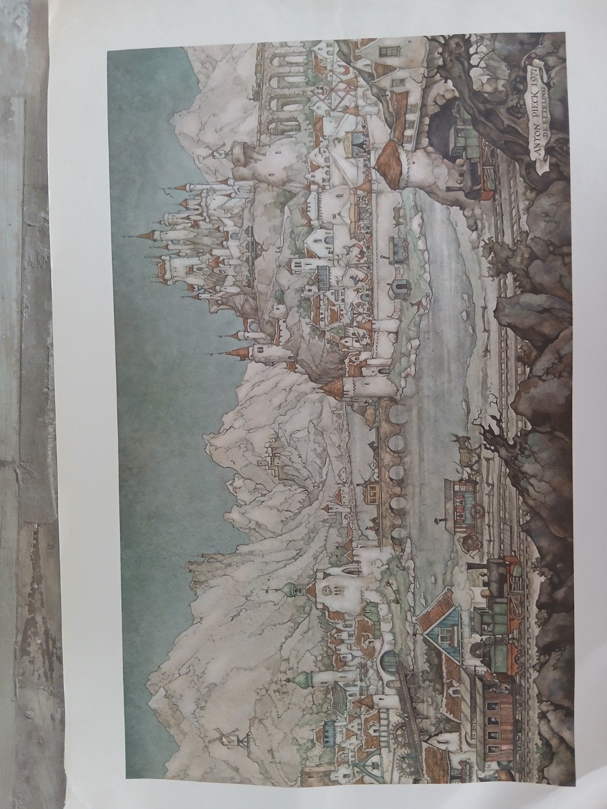 Anton Pieck Efteling Prent 1971, Verzamelen, Ophalen of Verzenden, Gebruikt, Overige typen