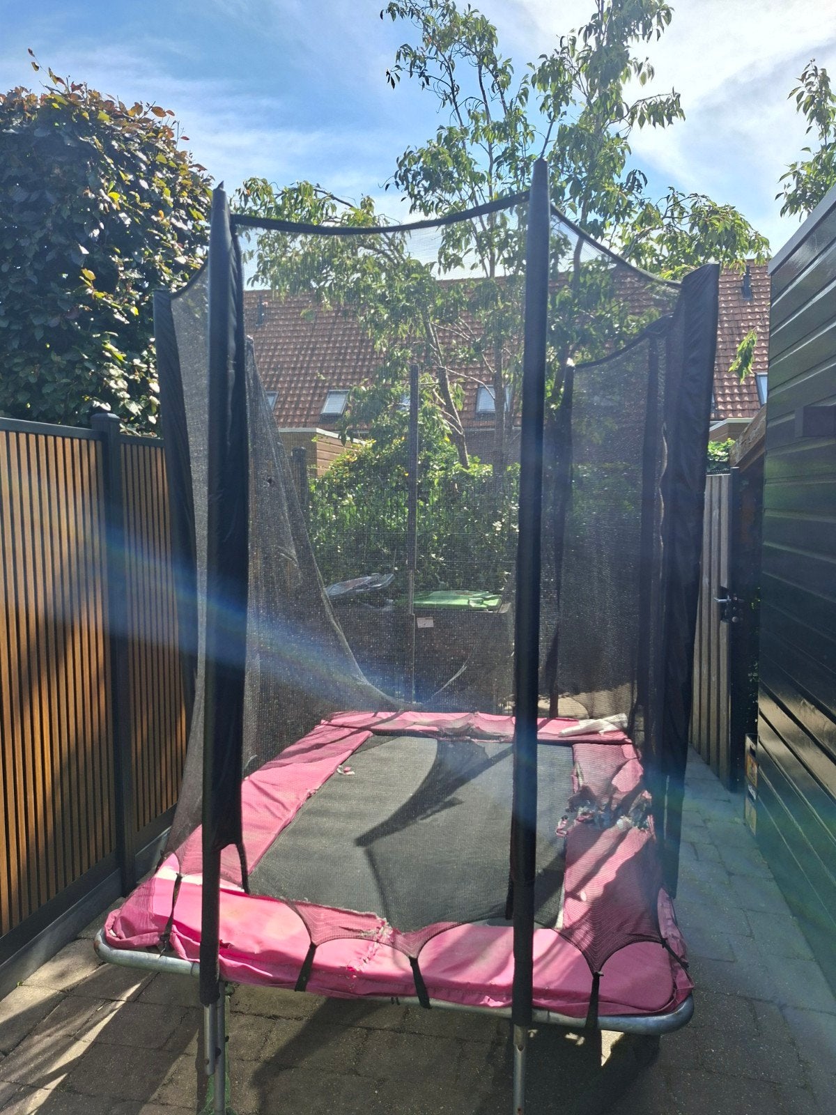 Trampoline-net met staanders - gratis, Ophalen