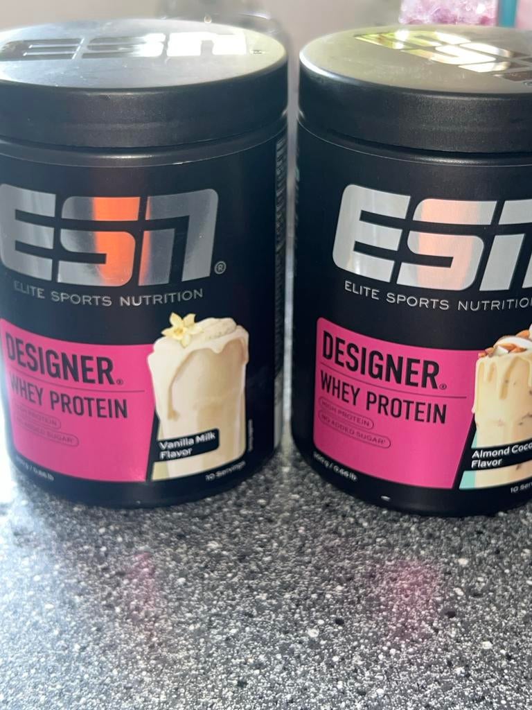 ESN Designer Whey Protein - Vanille & Amandel Kokos, Ophalen of Verzenden, Nieuw, Poeder of Drank
