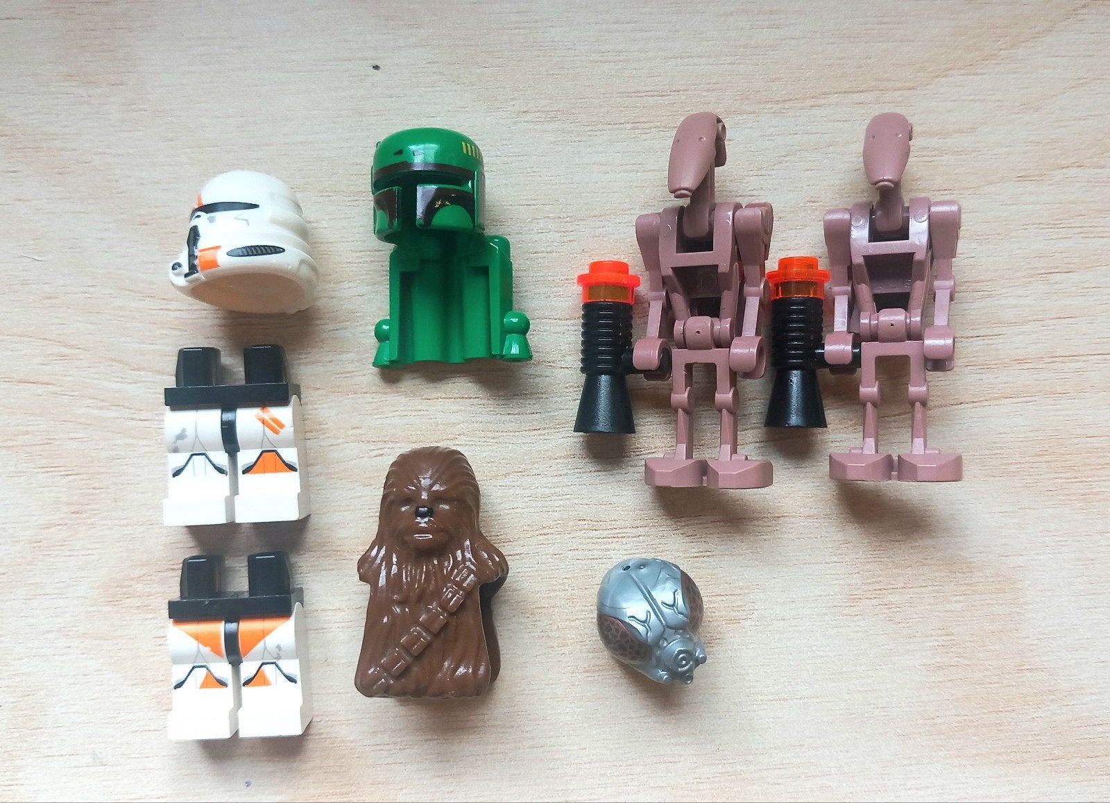 oude LEGO Starwars Minifiguren. Met Zand-Rode Battle Droids, Ophalen of Verzenden, Nieuw, Actiefiguurtje