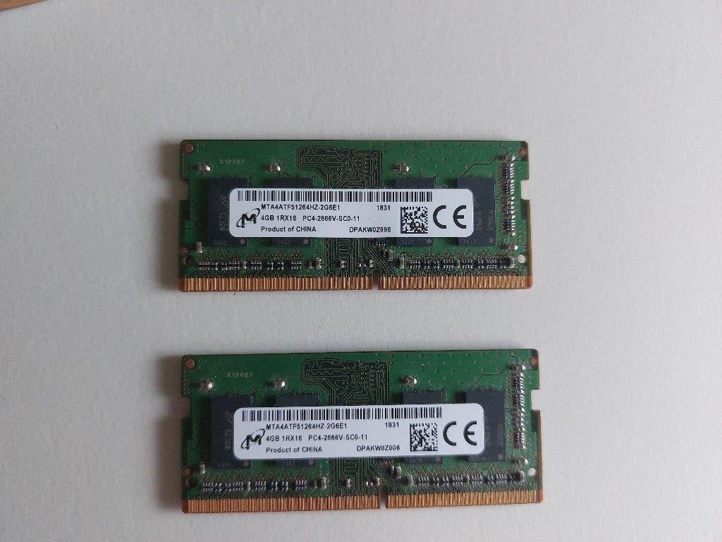 2 x 4gb sodimm ddr4 2666, Computers en Software, RAM geheugen, Ophalen of Verzenden, Zo goed als nieuw, DDR4, Laptop