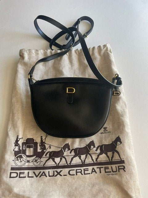 DELVAUX HANDTAS CROSSBODY/ SCHOUDERTAS, Ophalen, Zo goed als nieuw, Zwart, Schoudertasje