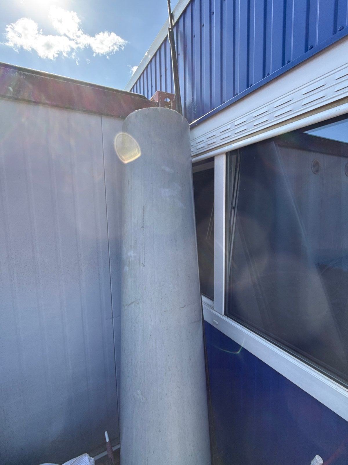 Pvc buis 400 mm met mof 250cm, Gebruikt, Pvc, Ophalen of Verzenden, Rechte buis