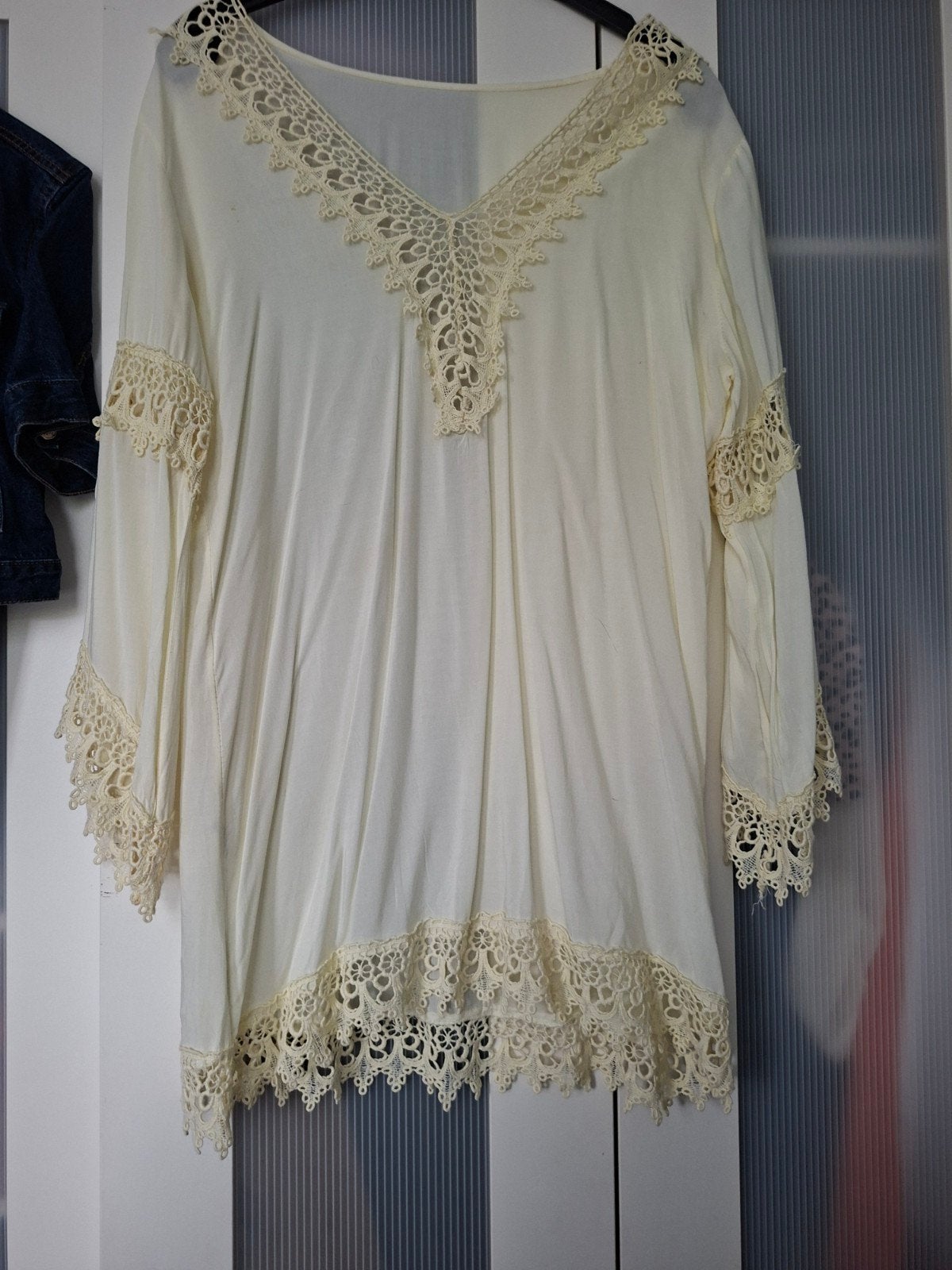 Zomerse tuniek M, Ophalen of Verzenden, Zo goed als nieuw, Maat 38/40 (M), Geel