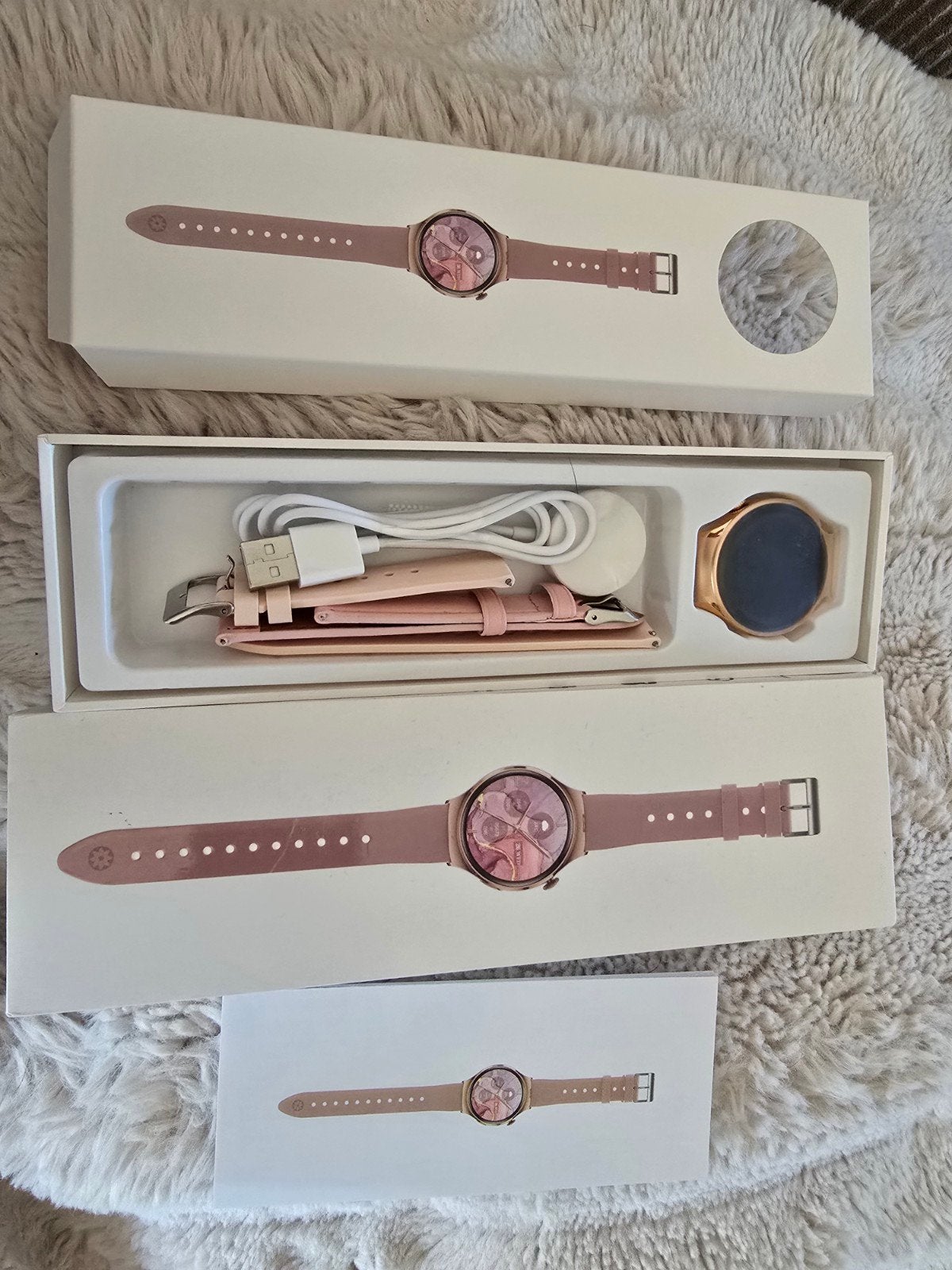 Nieuwe Huawei Smartwatch Dames Roze - GT4 Mini Stijl, Sieraden, Tassen en Uiterlijk, Smartwatches, Generiek, Nieuw, Ophalen of Verzenden