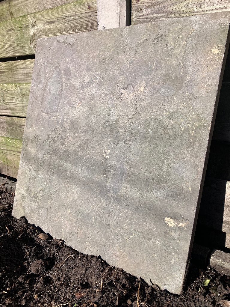 56 Chinese hardsteen terrastegels 60x60x2,5 cm – 20 m², Ophalen, Gebruikt, Terrastegels, Natuursteen