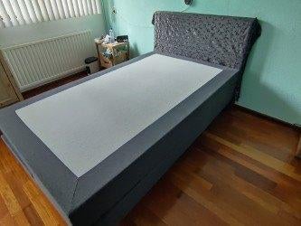 boxspring bed 1.20 x 200 meter, Ophalen, Gebruikt, Twijfelaar, 120 cm