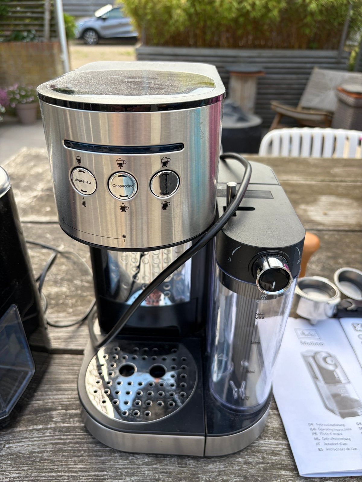 Molino bonenapparaat met maler, Witgoed en Apparatuur, Koffiezetapparaten, Ophalen, Gebruikt, Espresso apparaat, Koffiebonen
