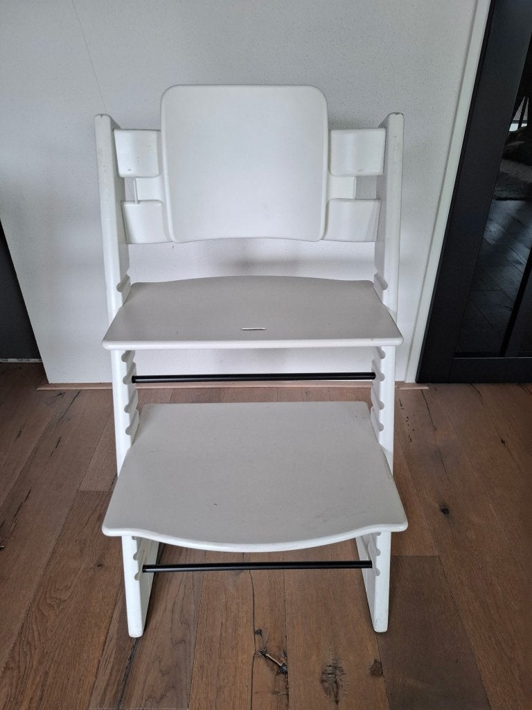 Stokke Trip Trap stoel compleet met babyset, Ophalen, Gebruikt, Meegroeistoel, Aanschuifbaar