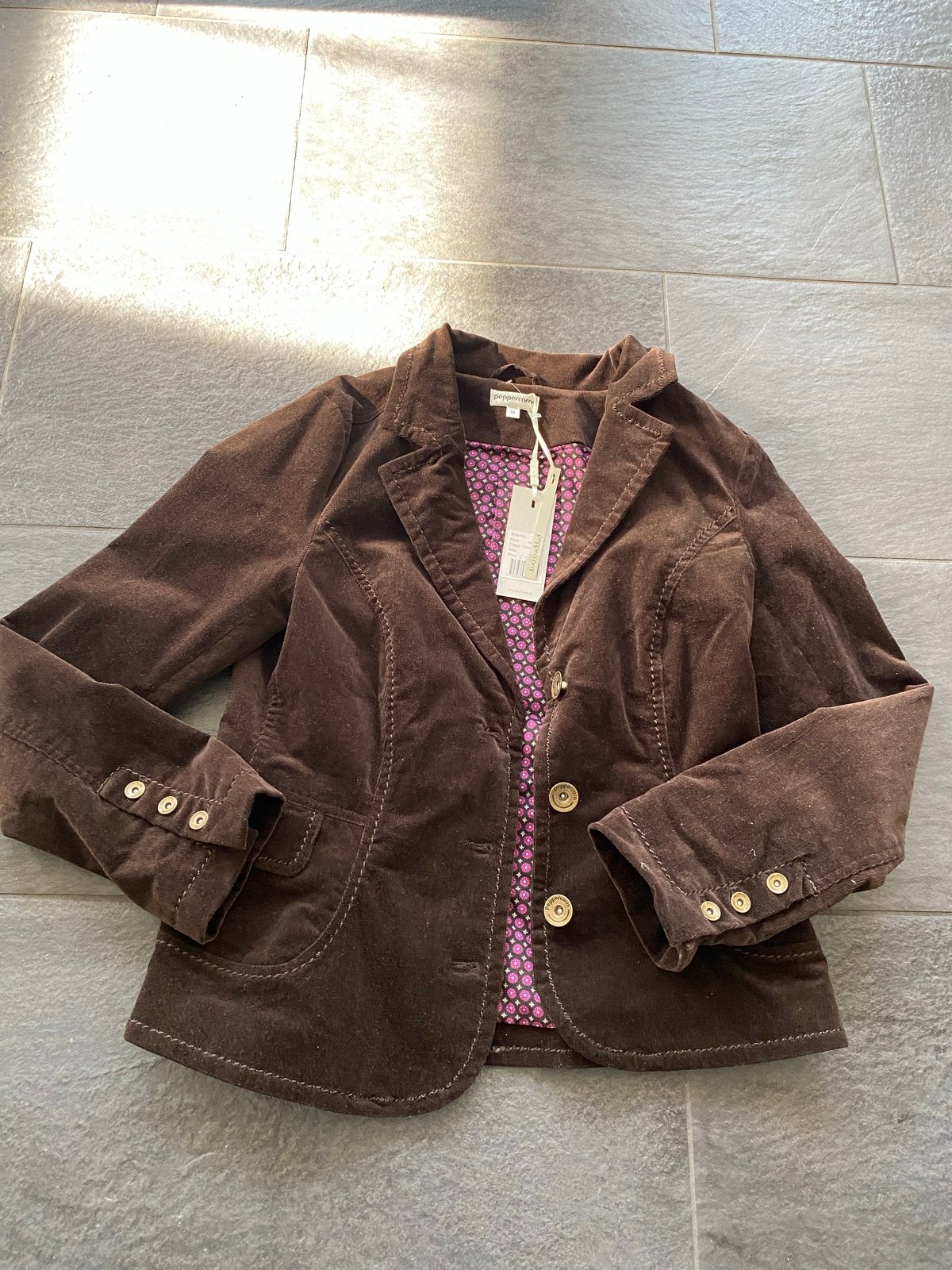 Nieuwe Peppercorn corduroy blazer maat 38, Kleding | Dames, Maat 38/40 (M), Bruin, Nieuw, Ophalen of Verzenden