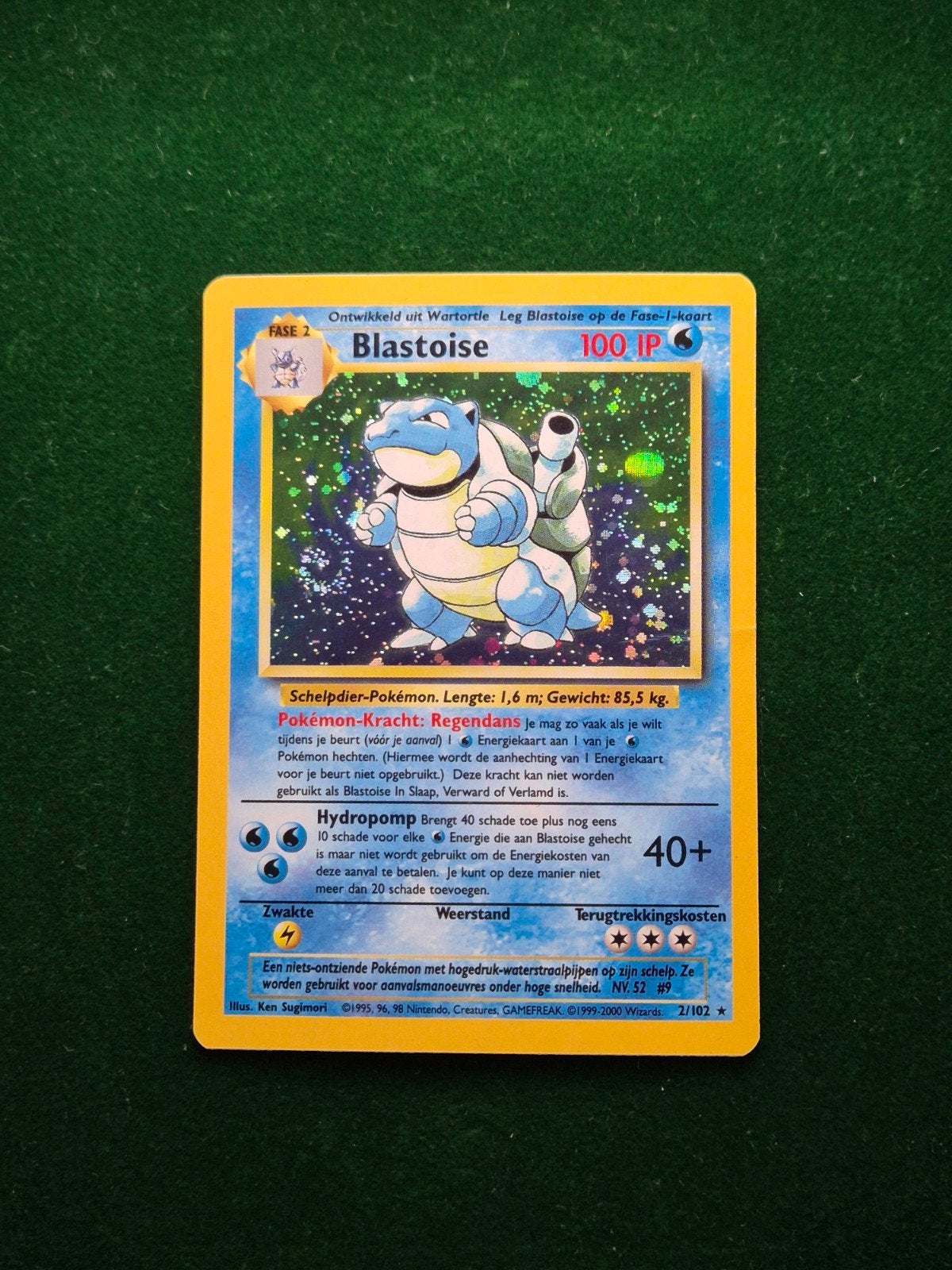 Blastoise - Base Set Nederlands 2/102, Verzenden, Gebruikt, Losse kaart, Foil
