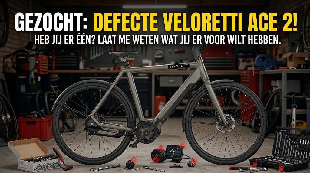 Gezocht: Defecte of kapotte Veloretti Ace 2 (snel ophalen), Fietsen en Brommers, 59 cm of meer, Ophalen, Overige merken