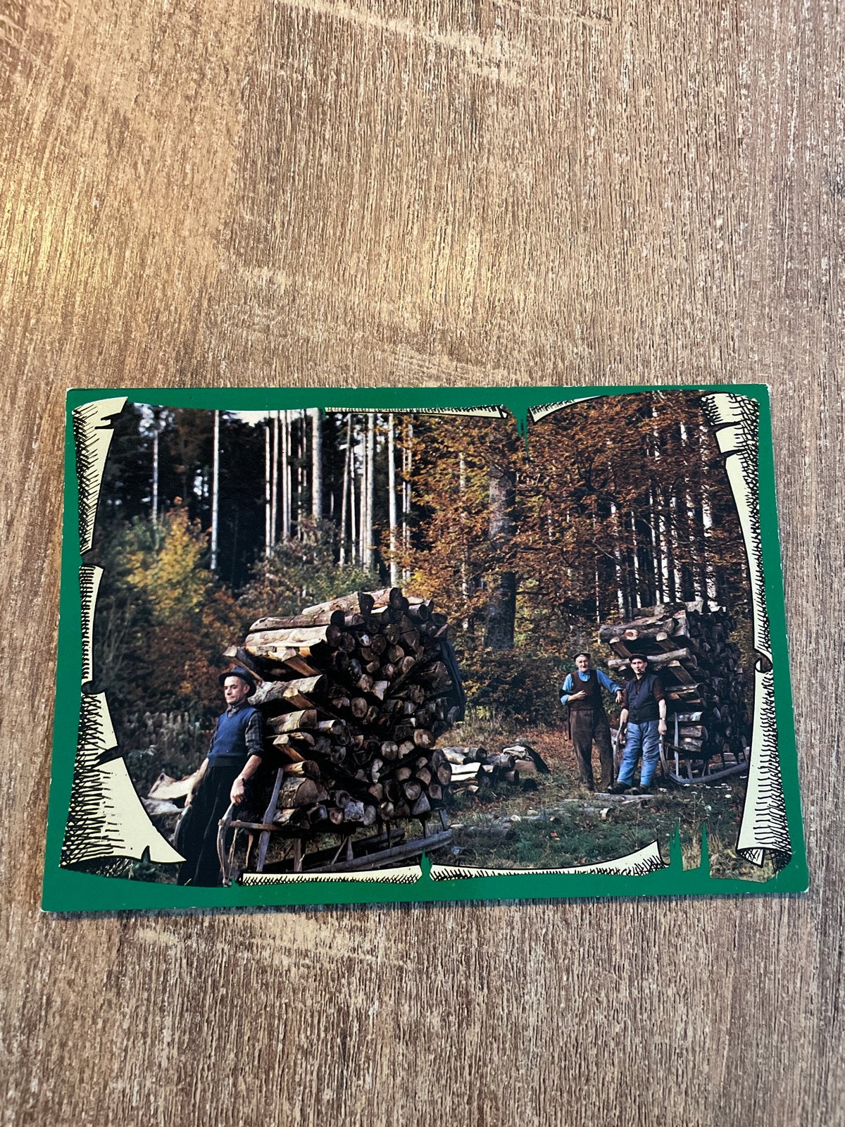 Vintage Ansichtkaart: Houthakkers in HOHWALD (Frankrijk), Ophalen of Verzenden, 1960 tot 1980, Gelopen, Frankrijk