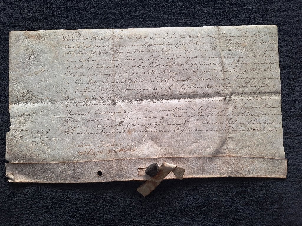 1775 Manuscript (vellum) Groet Bergen NH, Verzenden, Brief