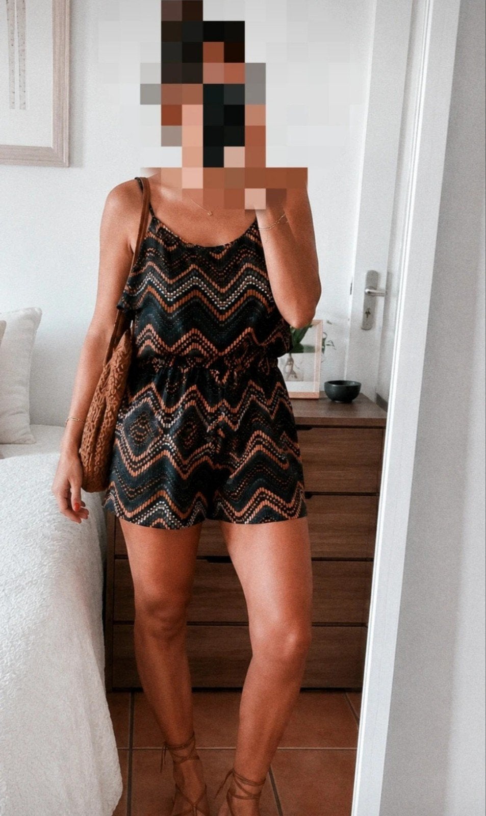 Boho Jumpsuit met etnische print Maat S, Ophalen of Verzenden, Gedragen, Maat 36 (S), Goud