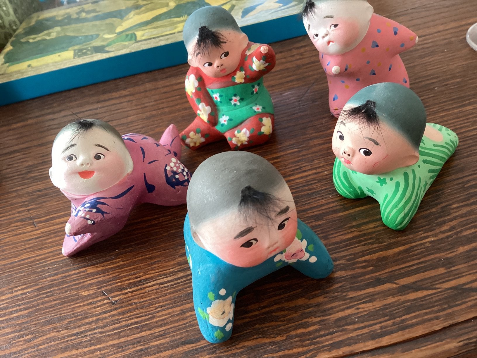 Zhang poppetjes Japan rivierklei /hoog 5 en 7 cm/ per stuk, Ophalen of Verzenden