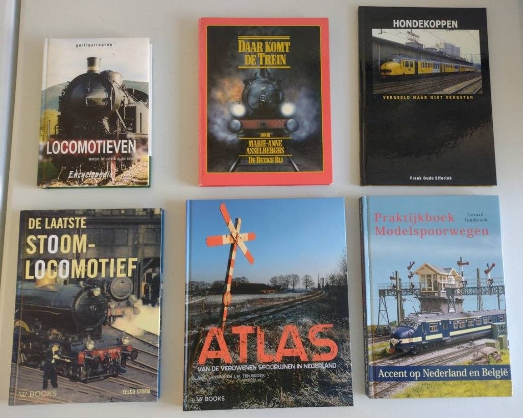 Lot zesmaal treinboek, mooie staat, kleur, Ophalen of Verzenden, Zo goed als nieuw, Diverse auteurs, Trein