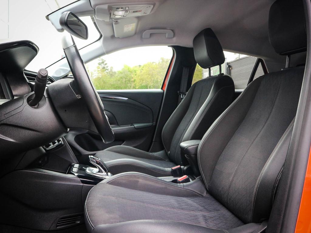 Opel CORSA-E Elegance 50 kWh | Clima | Cruise | Navi | Led |, 330 km, 136 pk, Gebruikt, Zwart