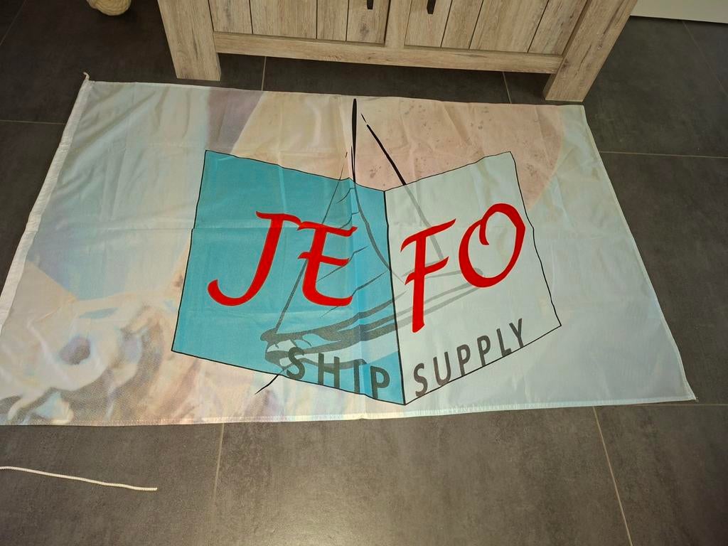 Scheepvaart vlag jefo, Ophalen of Verzenden, Zo goed als nieuw, Reclamebord
