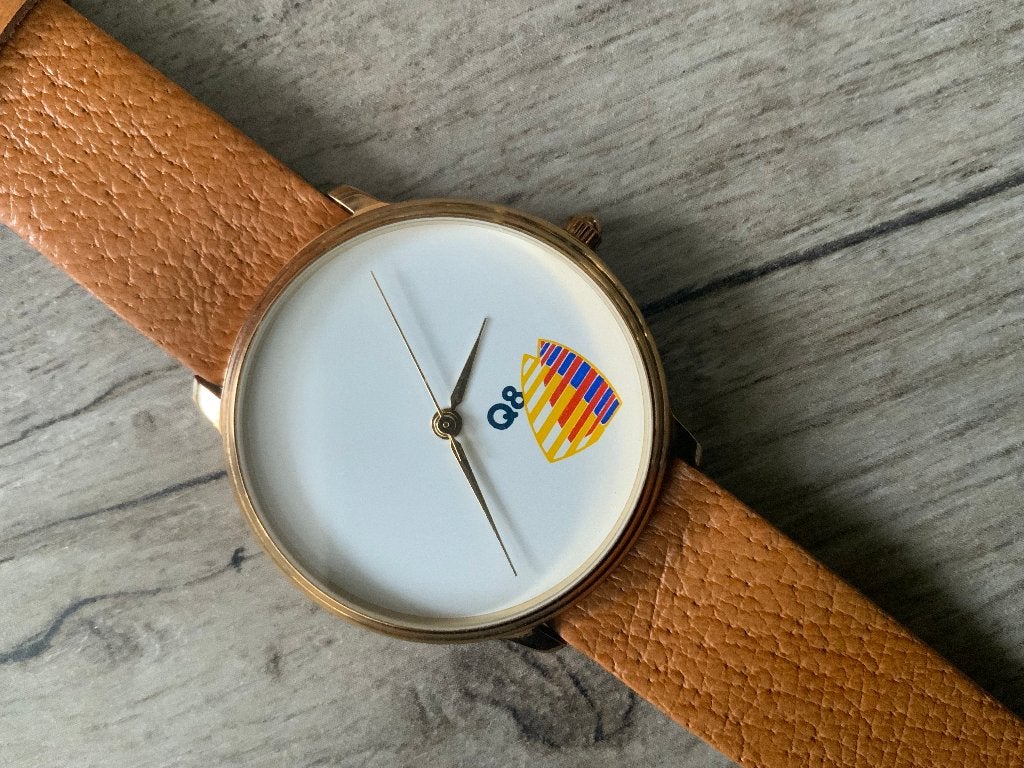 NIEUW - Q8 Kuwait Oil Jubileum Horloge - New old Stock 80's, Overige merken, Staal, Polshorloge, 1960 of later