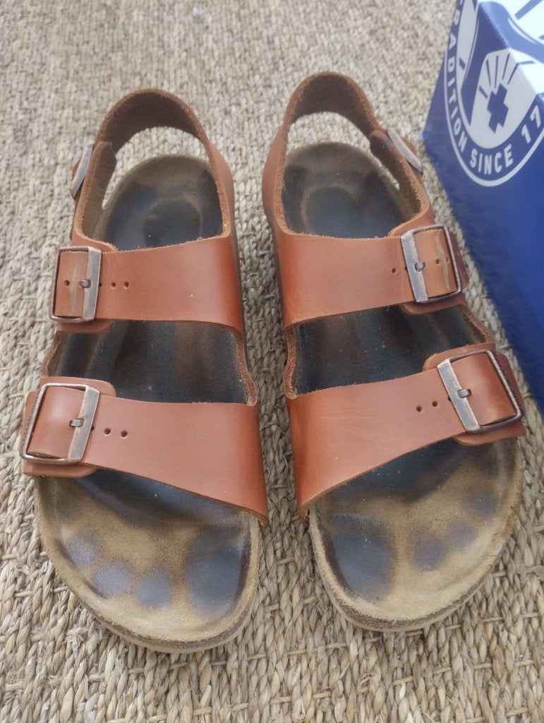 Birkenstock Milano Antique pull cognac maat 42, Sandalen, Bruin, Ophalen of Verzenden, Birkenstock
