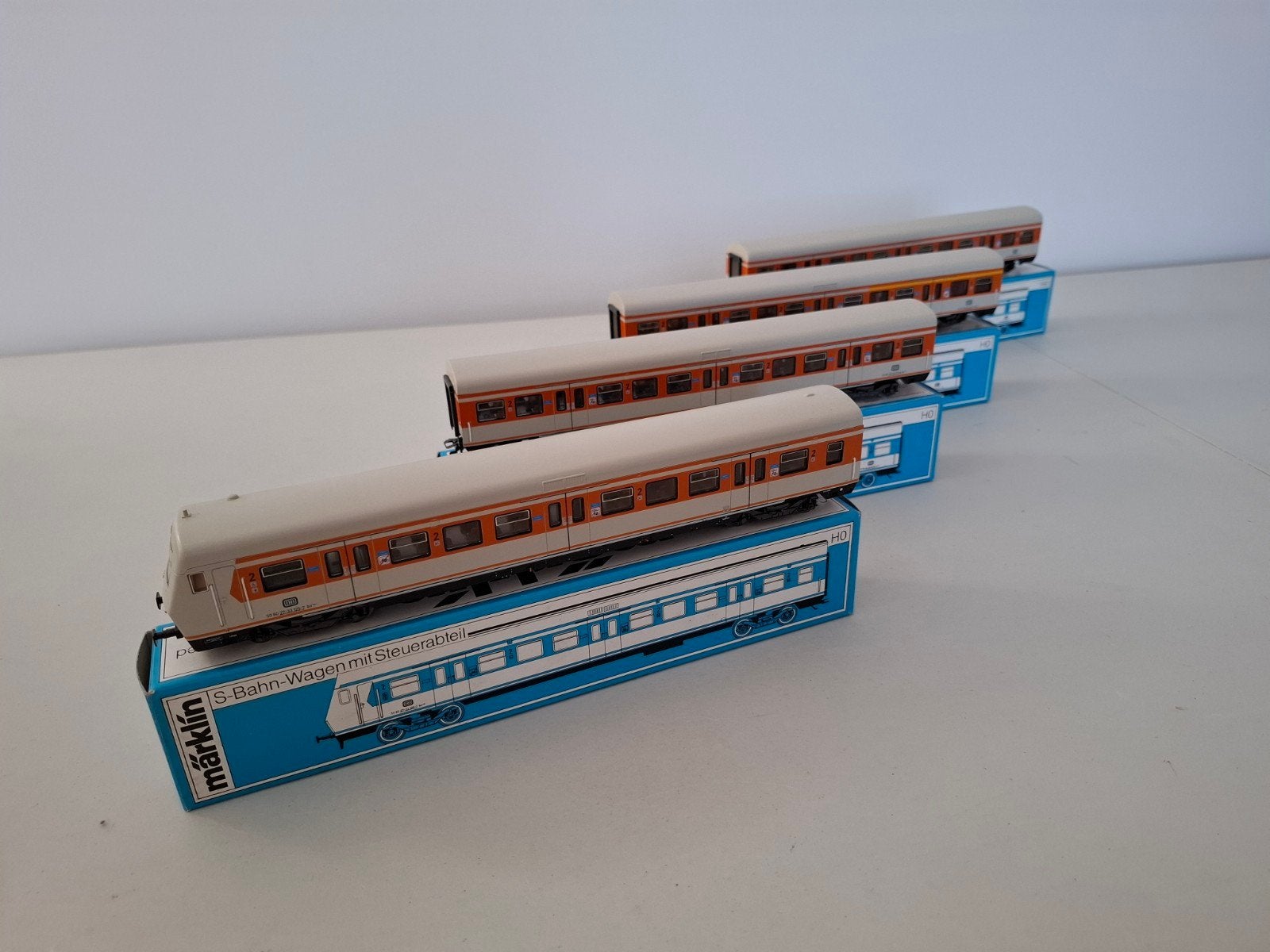 Marklin H0 4183/4184/4185 S-Bahn 4 delig 1e/2e klasse DB, Wisselstroom, Treinset, Ophalen of Verzenden, Zo goed als nieuw