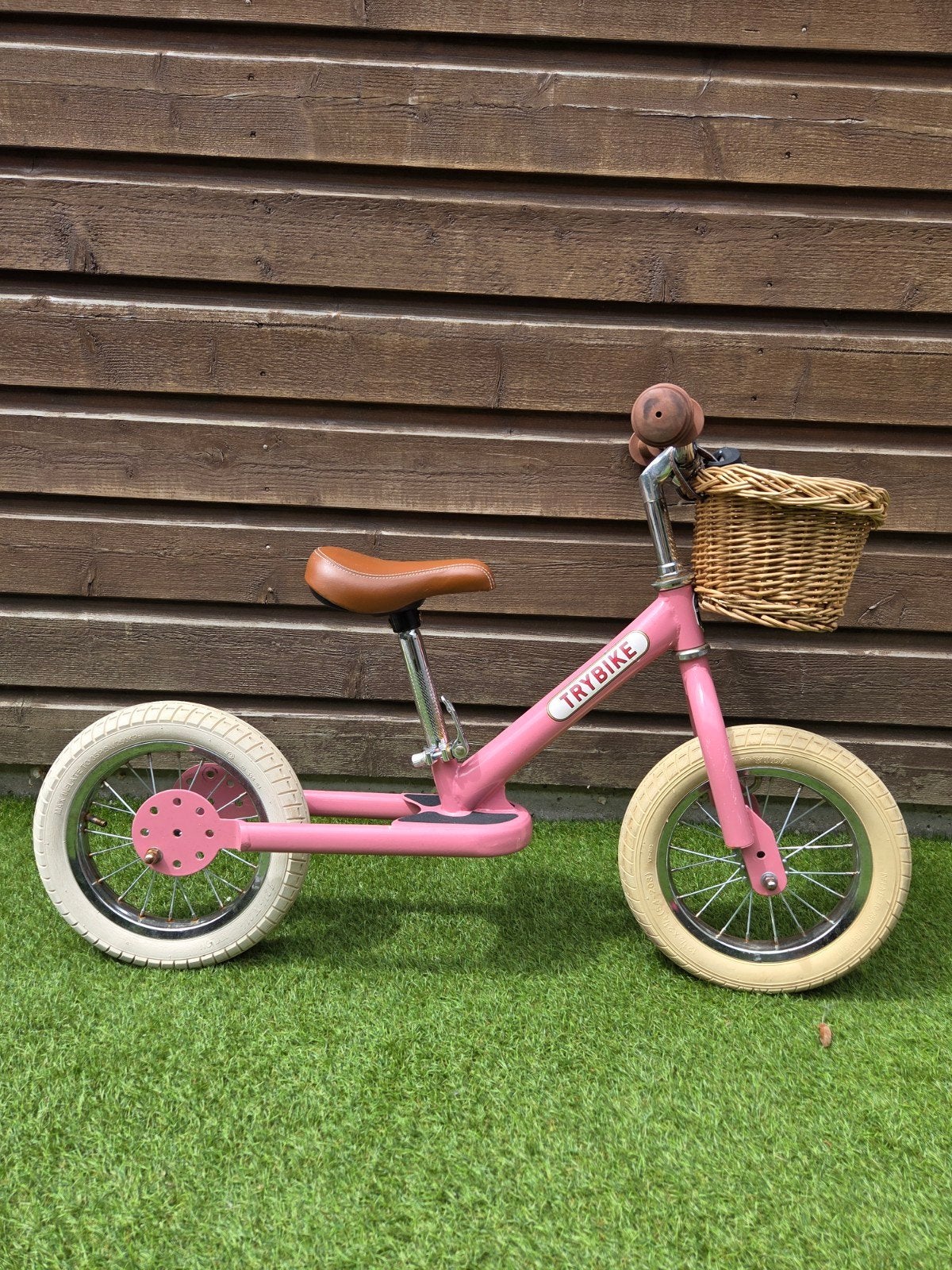 Roze Trybike 2-in-1 loopfiets met mandje, Ophalen, Zo goed als nieuw, Loopfiets