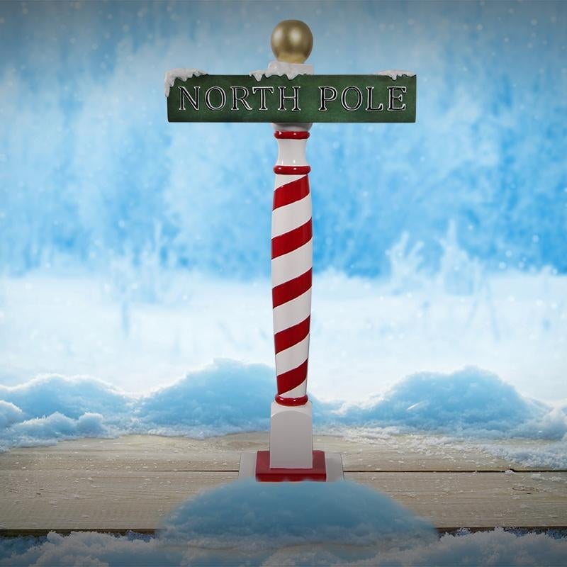 North Pole Sign – Kerstman Hoogte 90 cm, Diversen, Kerst, Ophalen, HorecaBeelden, Nieuw, HorecaBeelden