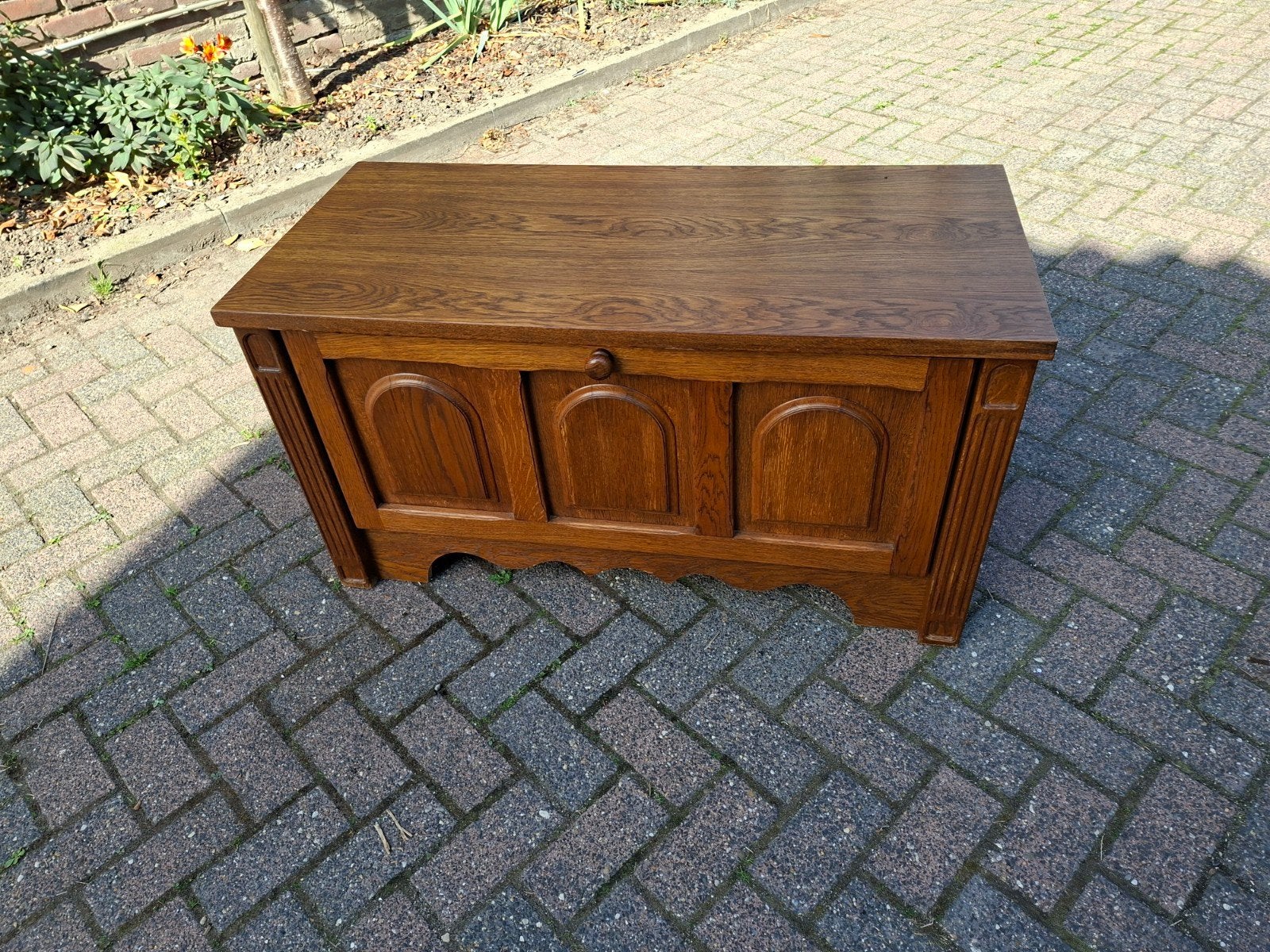 Retro vintage DEKENKIST ( met klep ), Ophalen