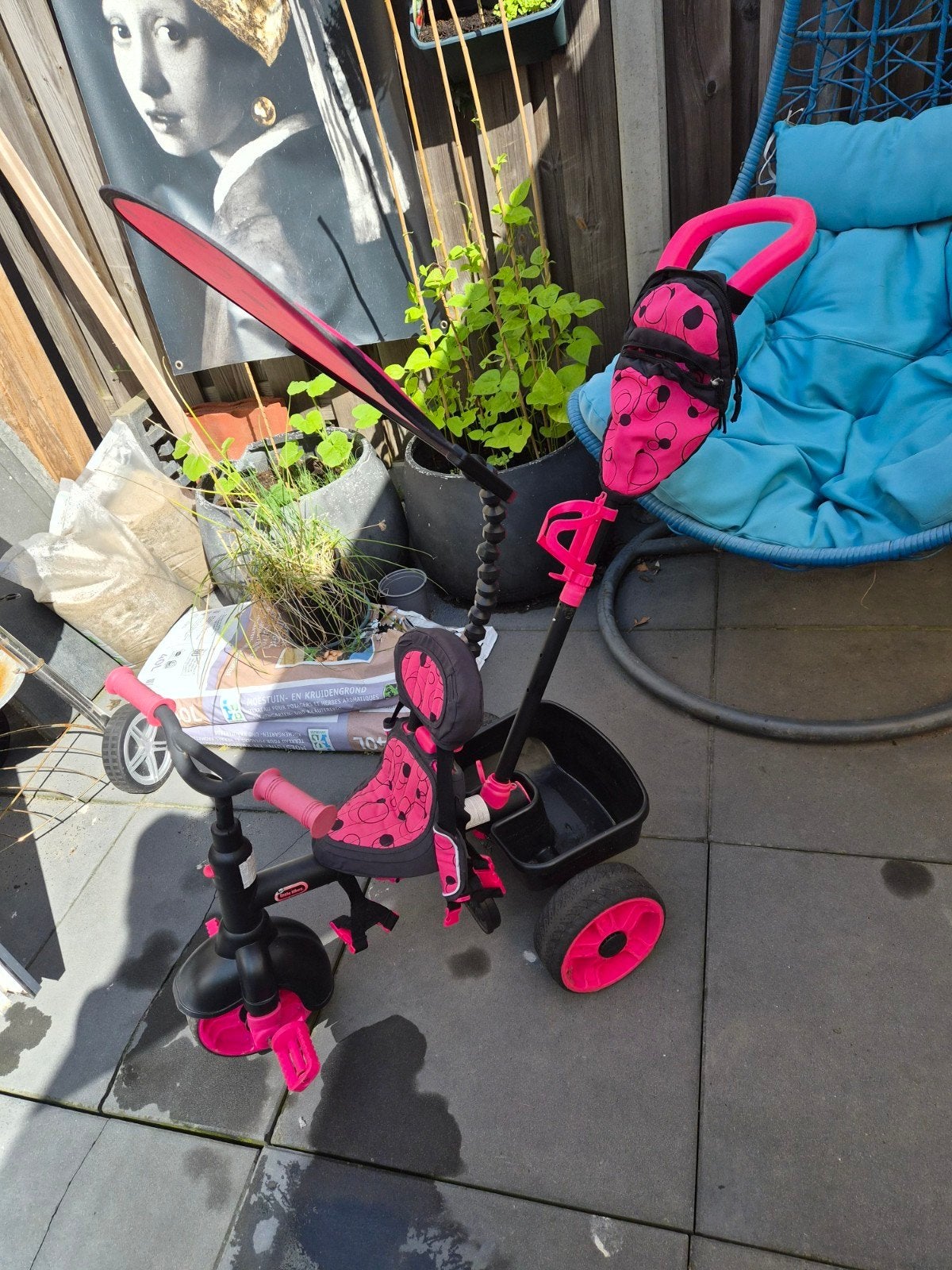 Driewieler little tikes met duwstang, Ophalen, Gebruikt