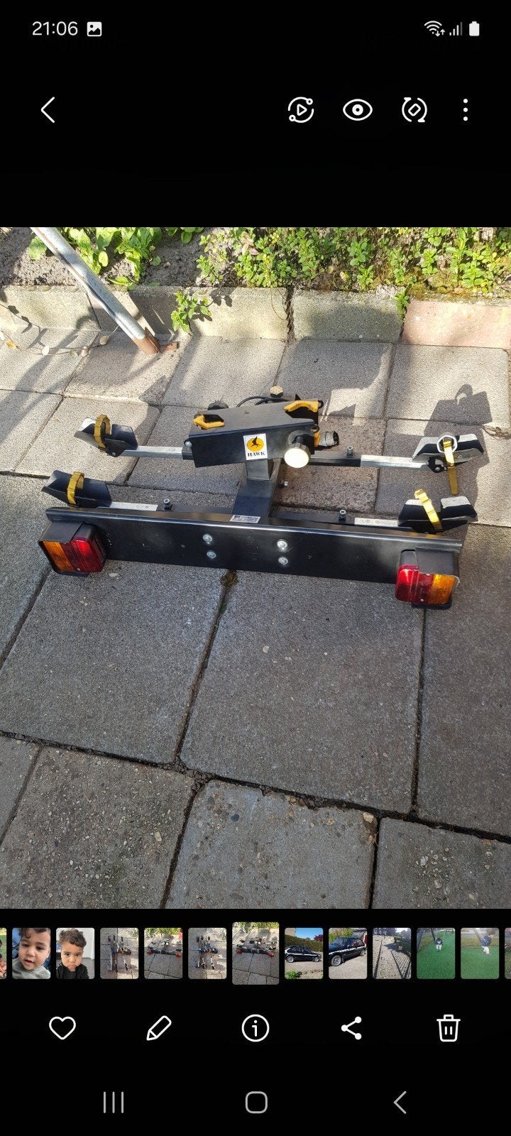FIETS DRAGER HAVK, Ophalen of Verzenden, Gebruikt, Trekhaakdrager