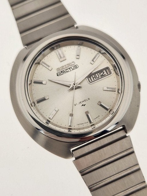 Seiko 5 Actus Jumbo, 1970-79 Vintage, Sieraden, Tassen en Uiterlijk, Horloges | Heren, Staal, Polshorloge, Ophalen of Verzenden